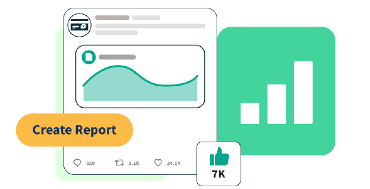Graphique illustrant Hootsuite analytics et les rapports sur les médias sociaux
