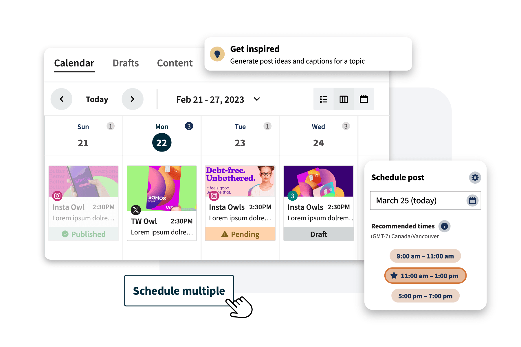 Programmation groupée avec Hootsuite