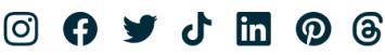 Icônes Instagram, Facebook, Twitter, TikTok, LinkedIn et Pinterest