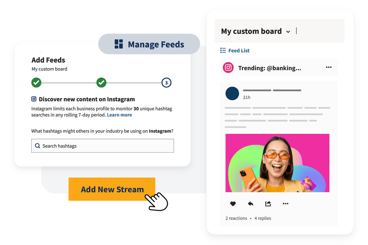 Tableau de bord des flux Hootsuite