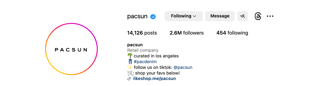 IG de Pacsun