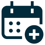 calendrier avec icône du signe plus
