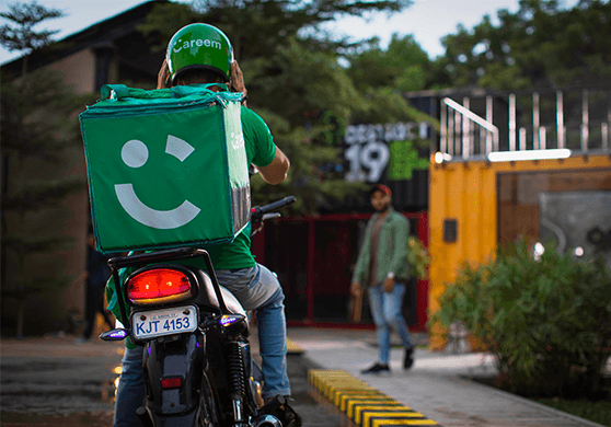 Un individu de Careem sur un vélo